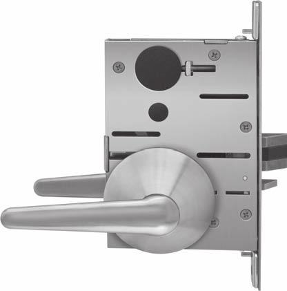 SPSL STANLEY PATIENT SAFETY LEVER: MORTISE Stanley Patient Safety Lever (SPSL) meets the needs of resisting ligature engagement on the lock trim while providing patients and staff with