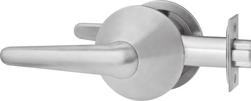SPSL STANLEY PATIENT SAFETY LEVER: CYLINDRICAL Stanley Patient Safety Lever (SPSL) meets the needs of resisting ligature engagement on the lock trim while providing patients and staff with