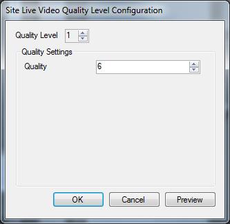ADPRO Video Central Platinum Operational Manual Select the set predefined resolution radio button then select the desired quality level from the drop down list then choose a resolution from the