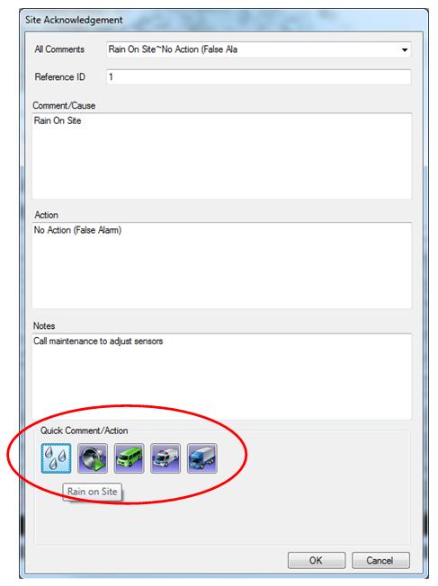 Operational Manual ADPRO Video Central Platinum Select a Quick Access Button (QAB) to select a predefined comment and populate all fields with a single selection. 2.27.