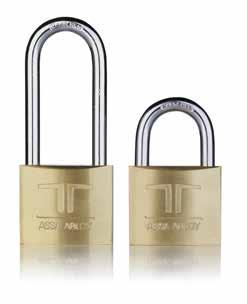 Brass series» Double security locking mechanism.» Hardened steel shackle.» Varnished brass casing for better protection.» Key alike.
