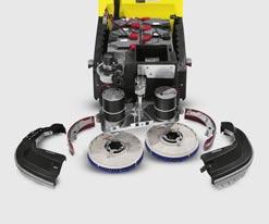 Accessories - Floor Machines Accessories for scrubber driers Pads have also proven successful on scrubber driers. Their assignment to a specific area of application is indicated by the pad colour.