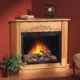 full viewing area from floor to top of firebox Optional decorative pull screen available Optional decorative door kit in hammertone pewter finish available Optional plug-in remote