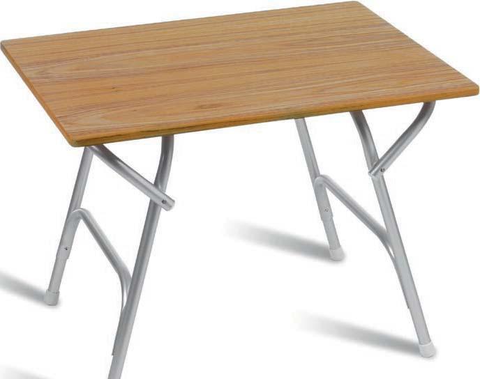 Folding table with teak tray. Solid teak outline and teak veneer tray.