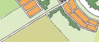 open space provided throughout settlement Clear street hierarchy, town centre and major through route