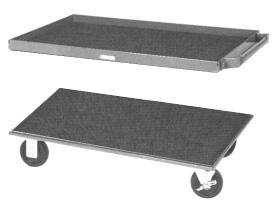 CAPACITY, 2 RIGID, 2 SWIVEL (FIXED WITH LOCKING BRAKES) BINS NOT INCLUDED ALL WELDED COMPONENTS BOLT TOGETHER WITH PROVIDED