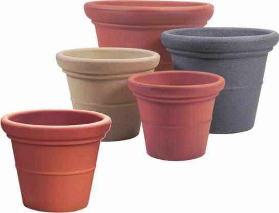 00/ea TERRAZZO ROUND Create an elegant look with these large, plastic planters.