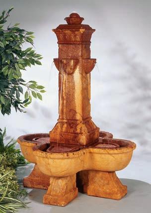 As either an accent or a focal point, this striking Henri fountain embodies the flavor of European tradition. 55-6038 Regal Tower Fountain Relic Terra 12 pc $845.