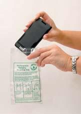 Use Plastic Bags Provided Place each individual rechargeable battery, or cell phone with installed