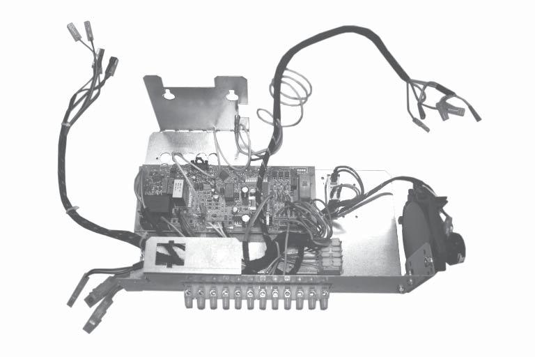 Figure 11b - Control panel assy located on a removable bracket 1 5 1) Control relay (ER) 2) Terminal blocks 3) Connector 4) Pressure switch (S3) 5) Electronic burner relay fuse 3.15AF 2 3 4 14.
