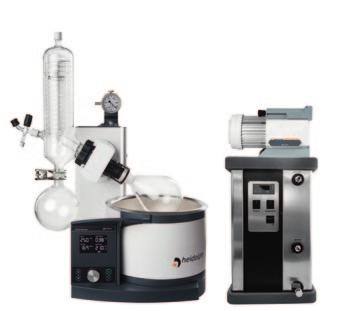 distillations with Hei-VAP Precision hand lift models and valve-regulated vacuum pumps Automatic distillations with Hei-VAP Precision motor lift models and RPM-regulated vacuum pumps Hei-VAP Silver 1
