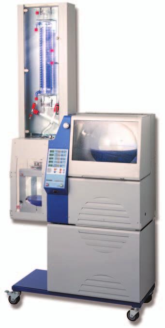 Large Scale Rotary Evaporators for One Person Operation All models have separate, bright digital displays to indicate rotation speed, bath temperature, vacuum pressure, coolant and vapour temperature.