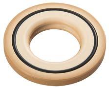 FKM spare seal Ultra resistant PTFE / FFKM seal for applications with highly abrasive solutions Pressure»» Highest distillation rates possible and reducing