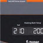 of large dial controls for adjustment of rotation speed and bath temperature For limited budgets, we recommend the optional Manual vacuum controller Hei-VAP Value models have no digital display