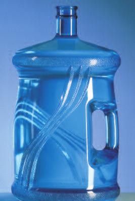 The large water bottles, usually for 5 gallons or 20 liters, are produced in different designs, with or without handle, and from different materials, depending on the requirements.