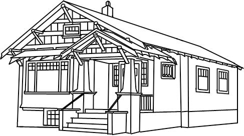 Craftsman (1900 1930) Craftsman Bungalow (1900 1930) American Foursquare (1900 1920) Front gable roof Exposed rafters