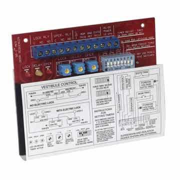 Camden Products DOOR CONTROL RELAYS CX-SA1 The CX-SA1 will sequence an automatic operator and electric lock (any kind) or two doors that form a vestibule.