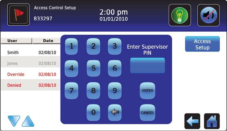4 i.series Access Control (Optional) Allows user-specific secure access to the freezer.