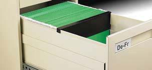 ball bearing suspension system which allows each drawer to be completely extended for total access.