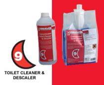 Toilet Cleaner & Descaler For the daily maintenance of urinals and WCs. A fragrant thixotropic toilet cleanser and descaler.