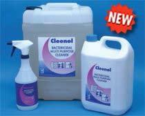 SANITIZERS PRODUCTS Cleenol Bactericidal Multi-purpose Cleaner A high quality performance product providing a high standard of cleaning, degreasing and disinfection.