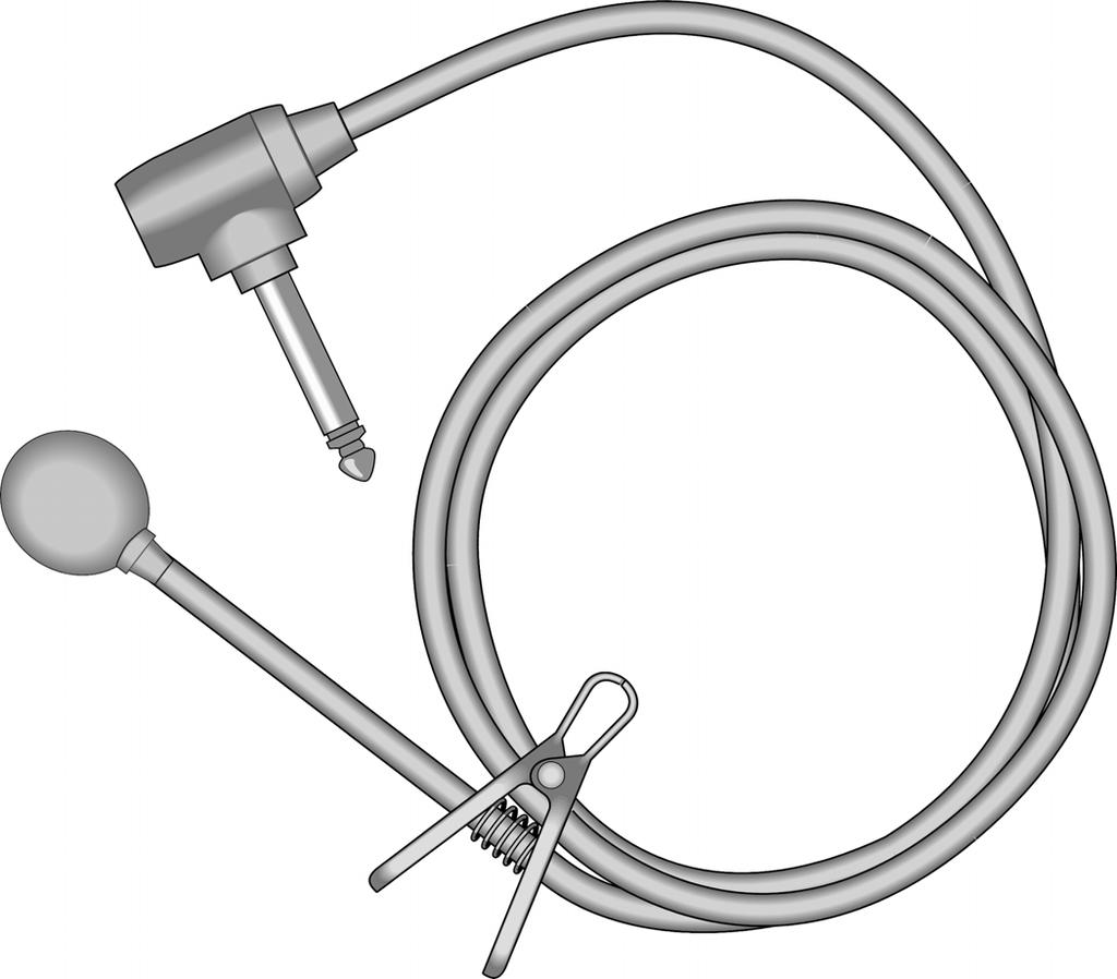 Chapter 4: Patient stations Figure 33: Single air cord assemblies (Models 200-446 and 200-447) These air cord assemblies provide nurse call capabilities for one patient at a patient station.