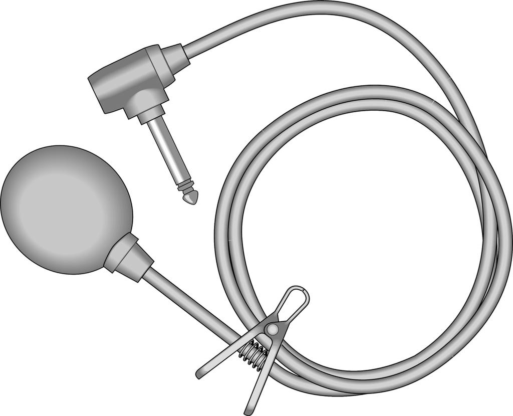 Chapter 4: Patient stations Figure 35: Single air cord assemblies (Models 200-1071 and 200-1073) These air cord assemblies provide nurse call capabilities for one patient at a patient station.