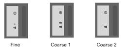 Fine/Coarse accuracy key Power on and press the fine/coarse accuracy key, the unit will cycle between three accuracy options: fine, coarse 1, coarse 2.