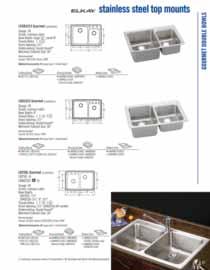 Following is a legend that will help familiarize you with our new catalog structure SINK SECTION ORGANIZATION MATERIAL TYPE OF SINK (within each Material group) TYPE OF BOWL (within each Type of Sink
