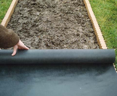 Artificial Grass Aggregate Areas Pedestrian Scree Areas Flower Beds Under Decking with Mulch Shrub Beds Vegetable Beds Vegetable Protection Lining Plant Containers Between Crocks and Compost Under