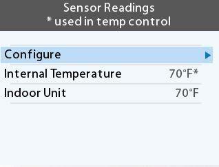The Indoor Unit is also equipped with a room temperature sensor which you can use instead.