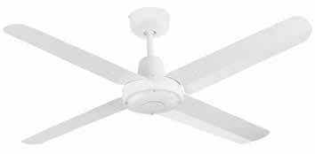 Command II 210530 210533 4 blade fan Colour brushed chrome with stainless steel blades lades 4 metal blades lade size 122cm Motor Wattage 65 watt