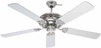 Grenada 210283 210287 5 blade fan Colour brushed chrome with silver