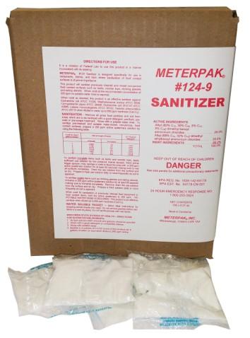 3 oz - 170442 #124 Sanitizer is a quaternary ammonium chloride Sanitizer, designed specifically for use in restaurants, dairies, bars and