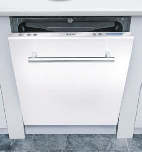 water connection Stainless steel interior, door panel supplied and fitted by builder 598W x 550D x 750H + 815min (+50)H 10 amp, 3-pin plug IVSIX6 60CM SEMI INTEGRATED DISHWASHER 15 place settings 8