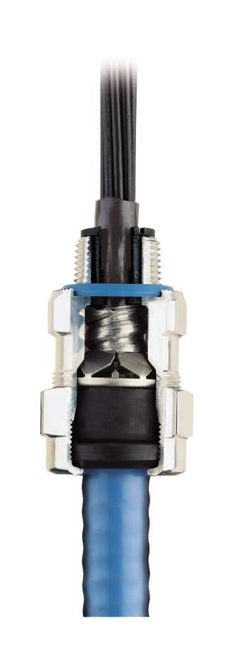Star Teck Extreme (STE) Series Fittings for Teck Cable and ACWU Cable Easy Installation Removable armour-stop is factory installed. Fittings come ready to install on smallest cable in its range.