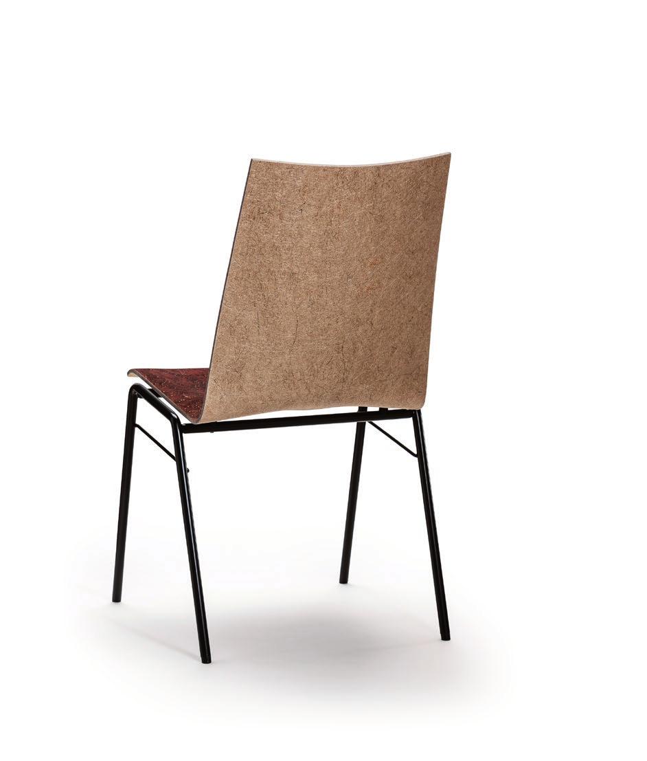 The contract chairs owe their stable yet flexible design to BASF S innovative binding agent Acrodur, with which hemp, kenaf, sisal and decorative banana fibers are molded into a structural part.