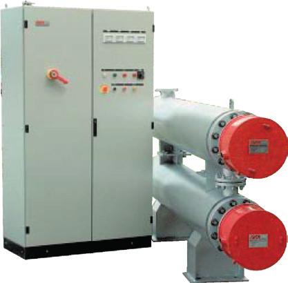 PROCESS HEATING SYSTEM ENGINE PREHEATER Process are used for heating flowing gases or liquids using in line piping/vessel configuration.