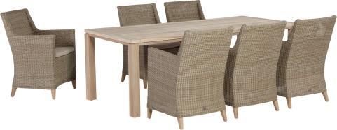 teak with cushion 89613 New Louvre dining