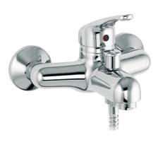 wash basin mixer with pop-up valve External single lever shower bath mixer