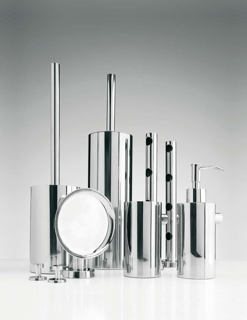 ZAFIRA Stainless steel (CrNi 18/10) bathroom accessories, mirror polished, that add to the aesthetics of the bathroom.