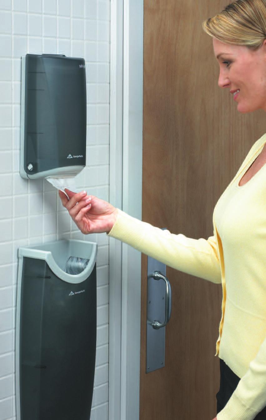 First of its kind in the marketplace, this convenient dispense-and-dispose system Encourages a more hygienic, touchless and uncluttered washroom experience Demonstrates concern for the health and