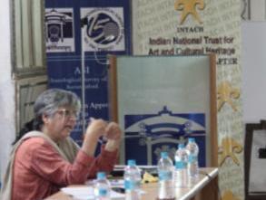 The main event of the second session after tea break was keynote lecture: The Archaeological Park as a Tool for the Conservation of a Mughal Garden by Dr. Nalini Thakur (SPA, New Delhi).