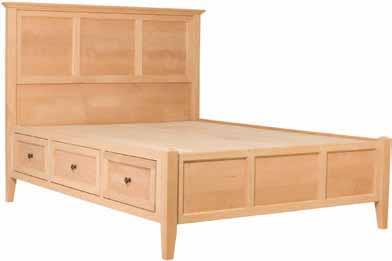 1316AUF McKenzie Queen Storage Bed, 1180AUF McKenzie 6-Drawer Chest, 1101AUF 3-Drawer Nightstand 60-3/8"W x 80-1/2"L x 55-1/2"H Footboard: 22-1/2"H 66"W x 84-1/2"L x