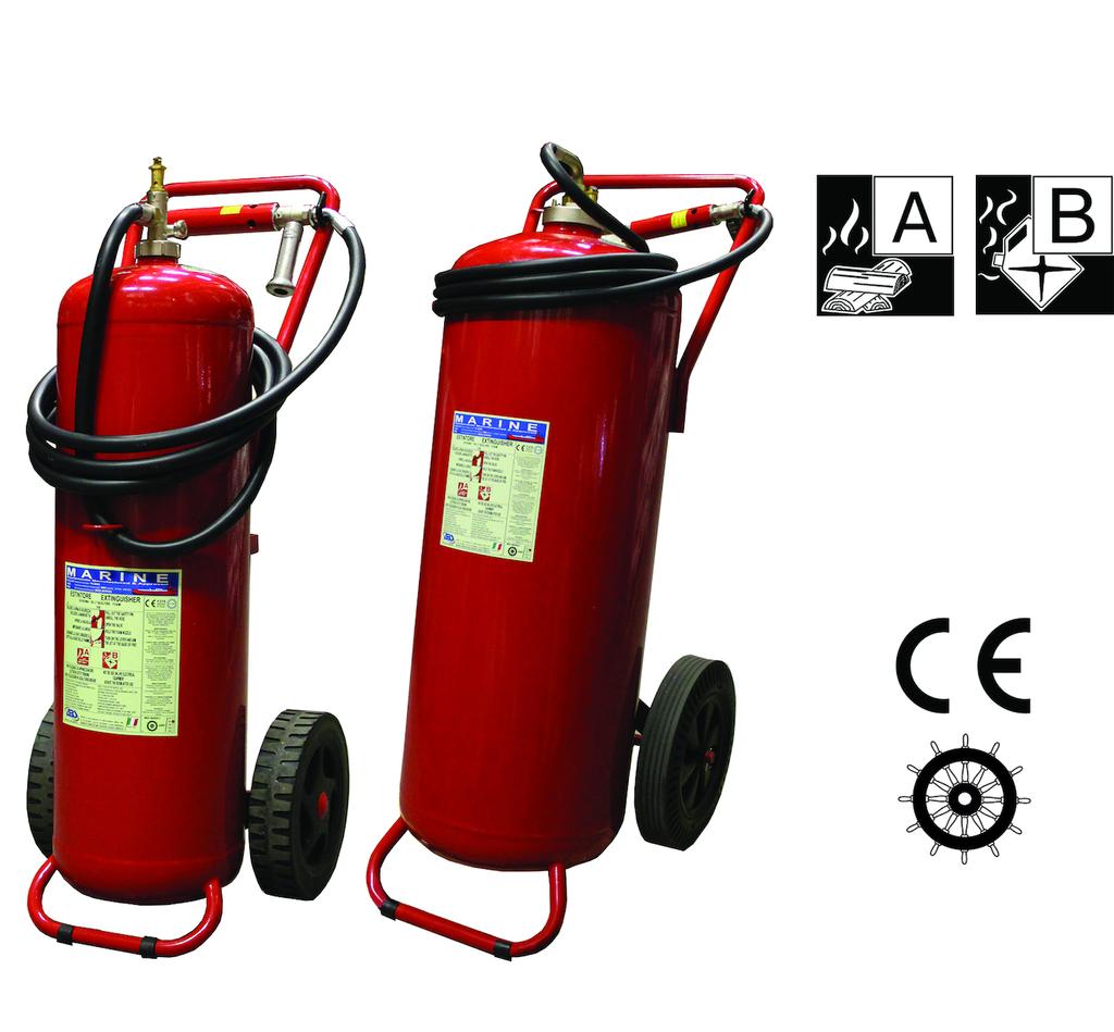 Foam Wheeled Extinguisher AB Movable fire extinguishers Wheeled extinguishers are designed for professional use under servere circumstances, resulting in a high level of quality and ease of use.