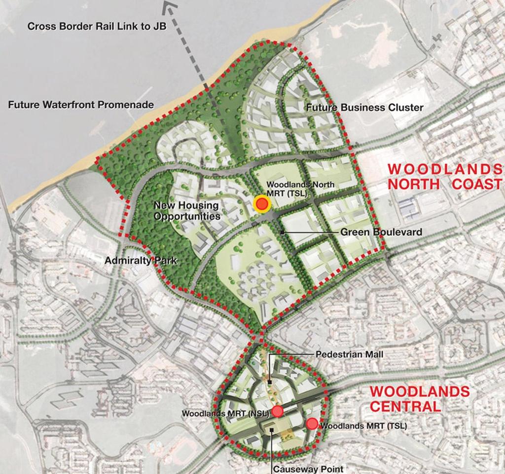 2013 URA Draft Master Plan for Woodlands WOODLANDS REGIONAL CENTRE The Woodlands Regional Centre, to be developed in the next 10 to 15 years is envisioned to be: Northern Gateway to