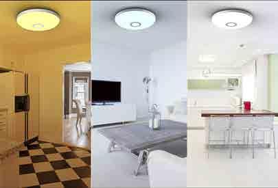 [ ceiling light ] LCR LCR1930M remote control dimmable ceiling light IP5X white ideal for residential usage, where colour temperatures can be adjusted