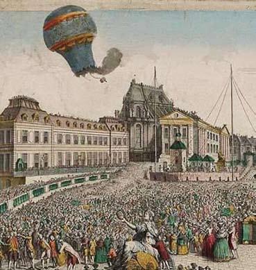 Mišelis ir Ž. Etjenas de Mongolfjė sukonstruktavo karšto oro balioną, kuris be žmonių 1783 m. birželio 4 d. Anonė, Prancūzijoje, buvo paleistas į padangę 2 1903 m. gruodžio 17 d.