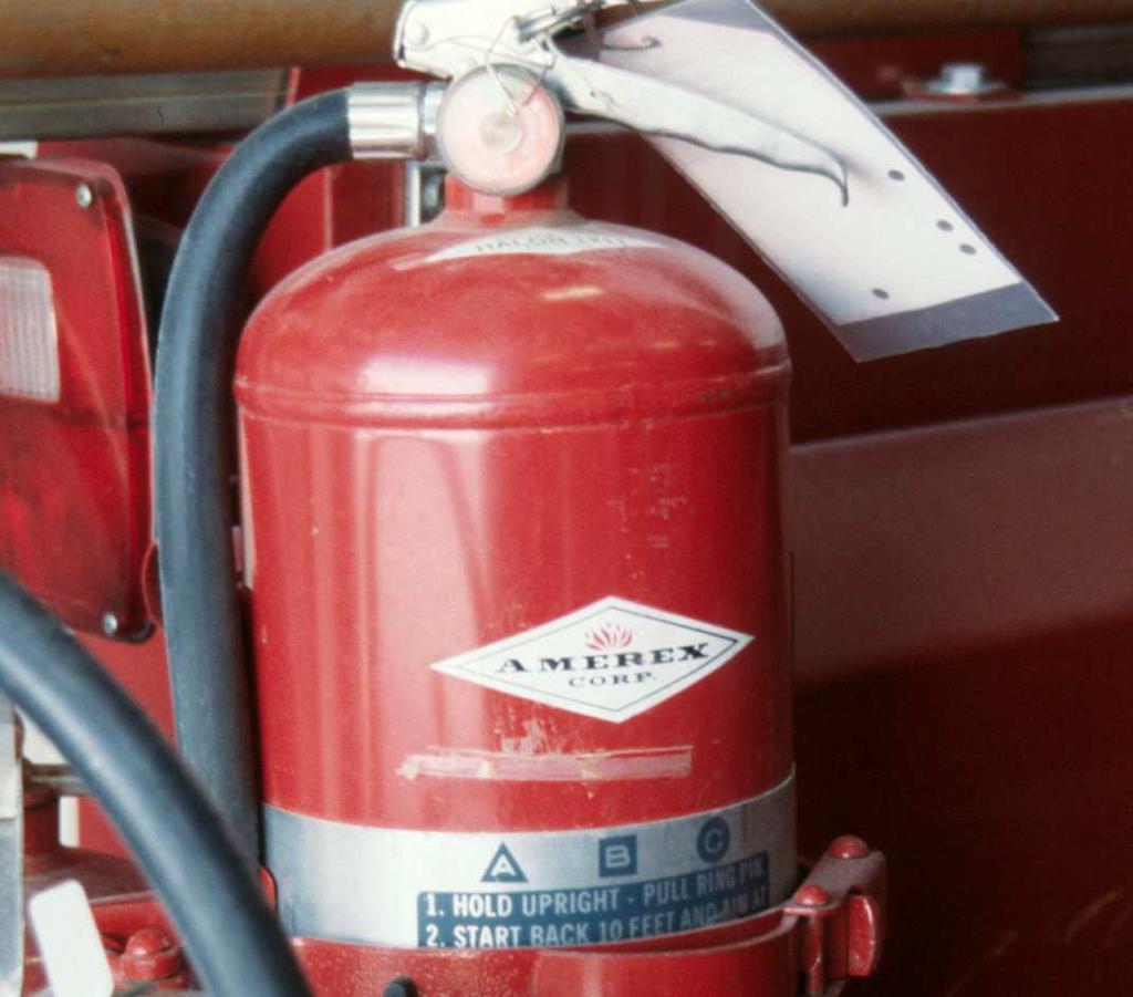 INSPECTION OF PHYSICAL FACILITIES ABC rated multipurpose dry chemical extinguishers should not be on ARFF vehicles They are highly corrosive to