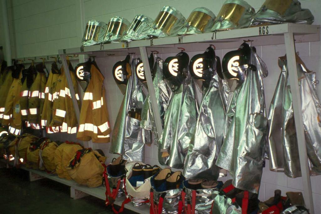 CLOTHING Some airport fire departments have